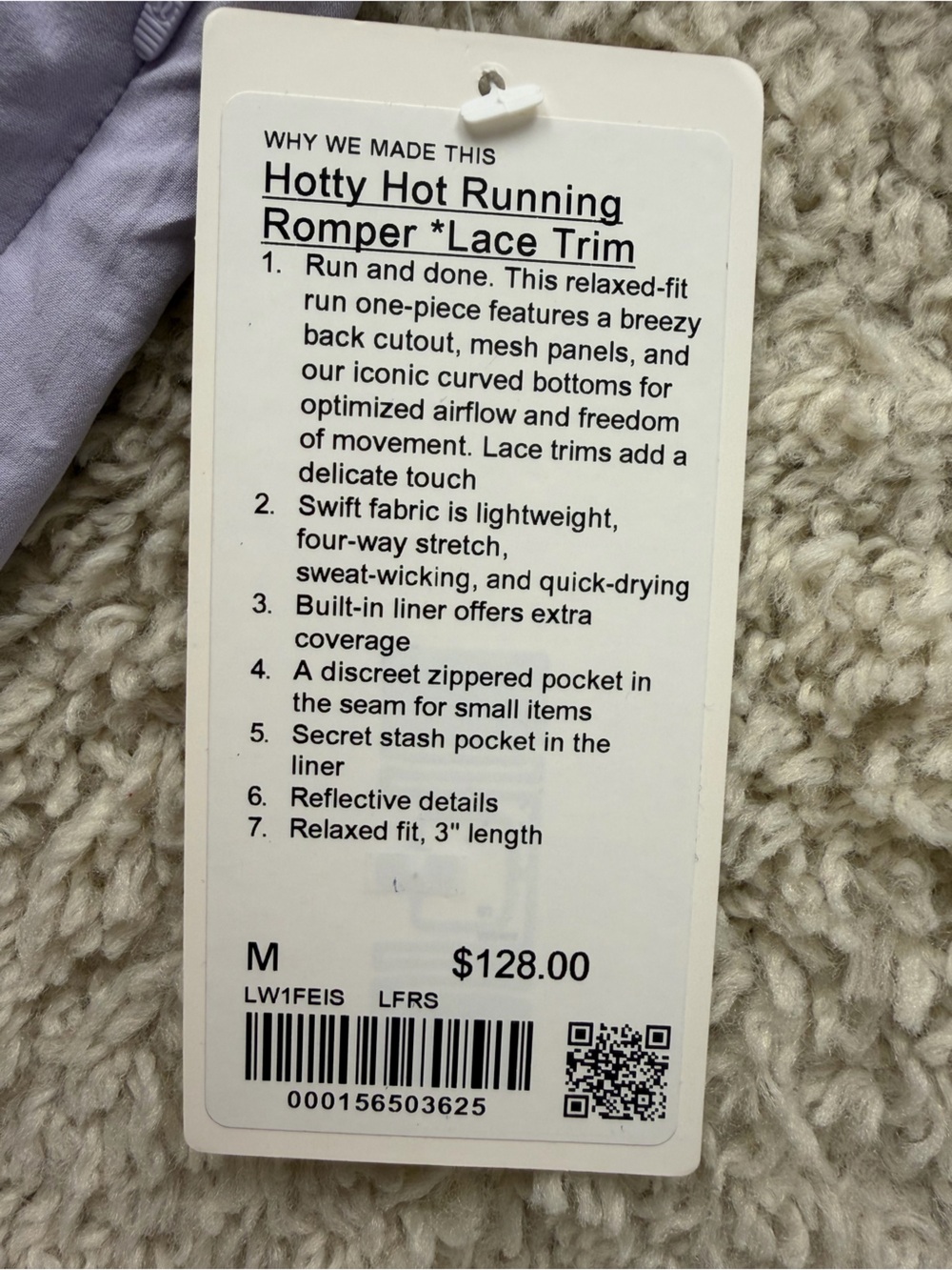 Lululemon Medium Hotty Hot Running Romper NWT - Picture 3 of 9